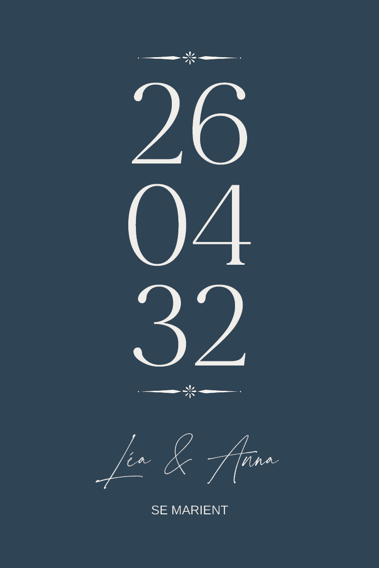 Cartons d'invitation — Ardoise et sérifs