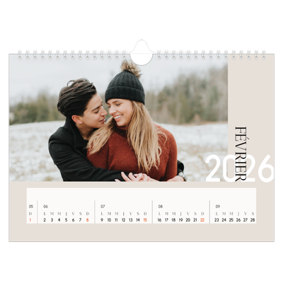 Calendrier photo A4 — Superposition [Février]