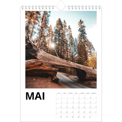 Calendrier photo A4 (20 x 30 cm) — Espace blanc [couverture]
