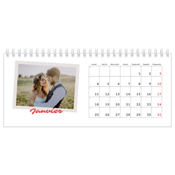 Calendrier de bureau — Signature carmin