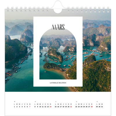Calendriers annuels carré — L'arche ouverte [Mars]