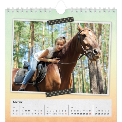 Calendriers annuels carré — Scrapbooking [Février]