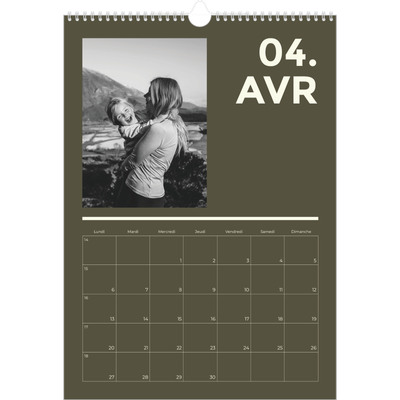 A3 Calendrier annuel — Contemporain audacieux [Avril]