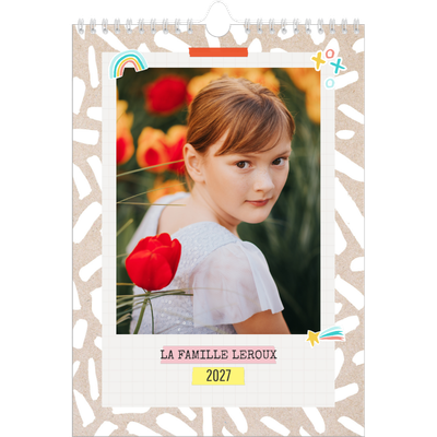 Calendrier familial A4 — Agenda rustique - Famille de 4 [couverture]