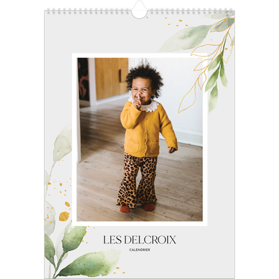 A3 Calendrier annuel — Éclaboussure florale [couverture]