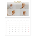 Calendrier photo A4 double (30 x 40 cm) — Large texte Doré [Mars]