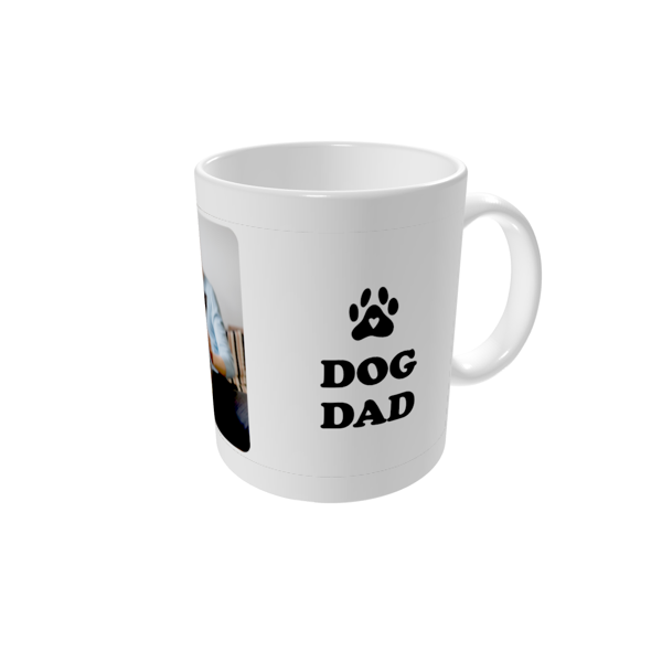 Mug personnalisé — Dog dad - blanc