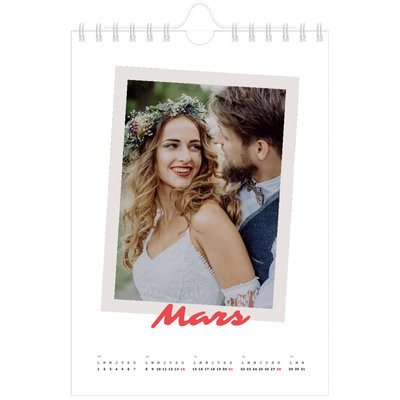 Calendrier photo A5 — Signature carmin [Mars]
