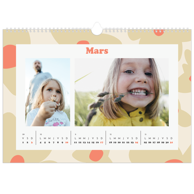 Calendrier photo A3 — Jeu de motifs [Mars]