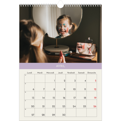 A3 Calendrier annuel — Chapitres pastel [Avril]
