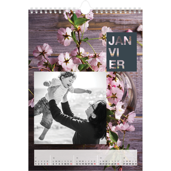 Calendrier photo A4 — Superposition florale