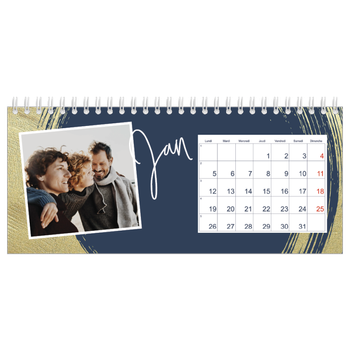 Calendrier de bureau — Coup de pinceau doré