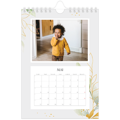 Calendrier photo A5 — Éclaboussure florale [couverture]