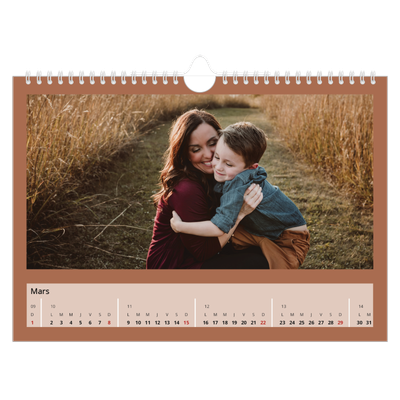 Calendrier photo A4 — Terracotta [Mars]