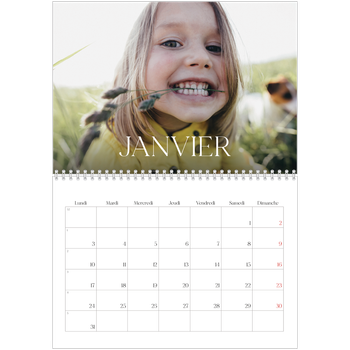 Calendrier photo A4 double — Douze jolis mois