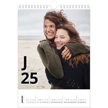 Calendrier photo A4 — Jolie lettre