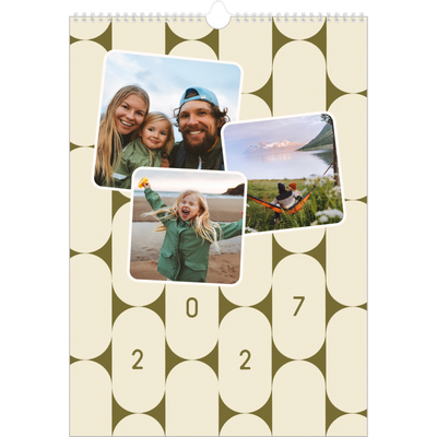 A3 Calendrier annuel — Motifs rétros [couverture]
