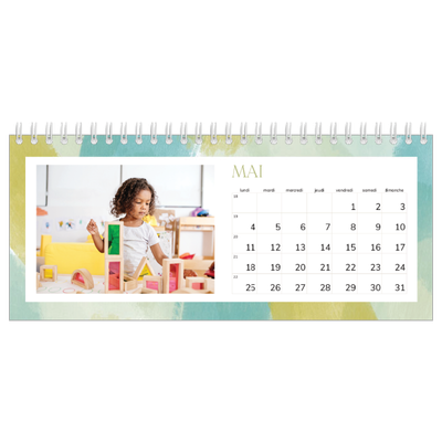 Calendrier de bureau — Effet pinceau [couverture]