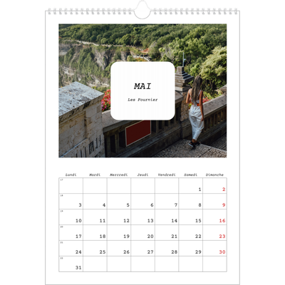 A3 Calendrier annuel — Toute l'histoire [Mai]