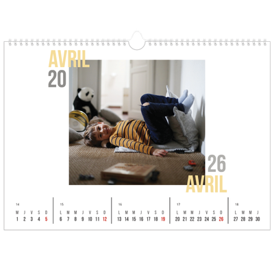 Calendrier photo A3 — Type de couple [Avril]