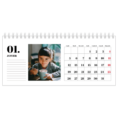 Calendrier de bureau — Sérif et moments [Janvier]