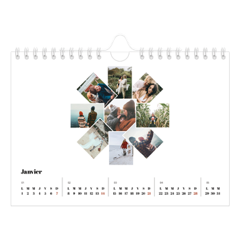 Calendrier photo A5 — Formes et collage