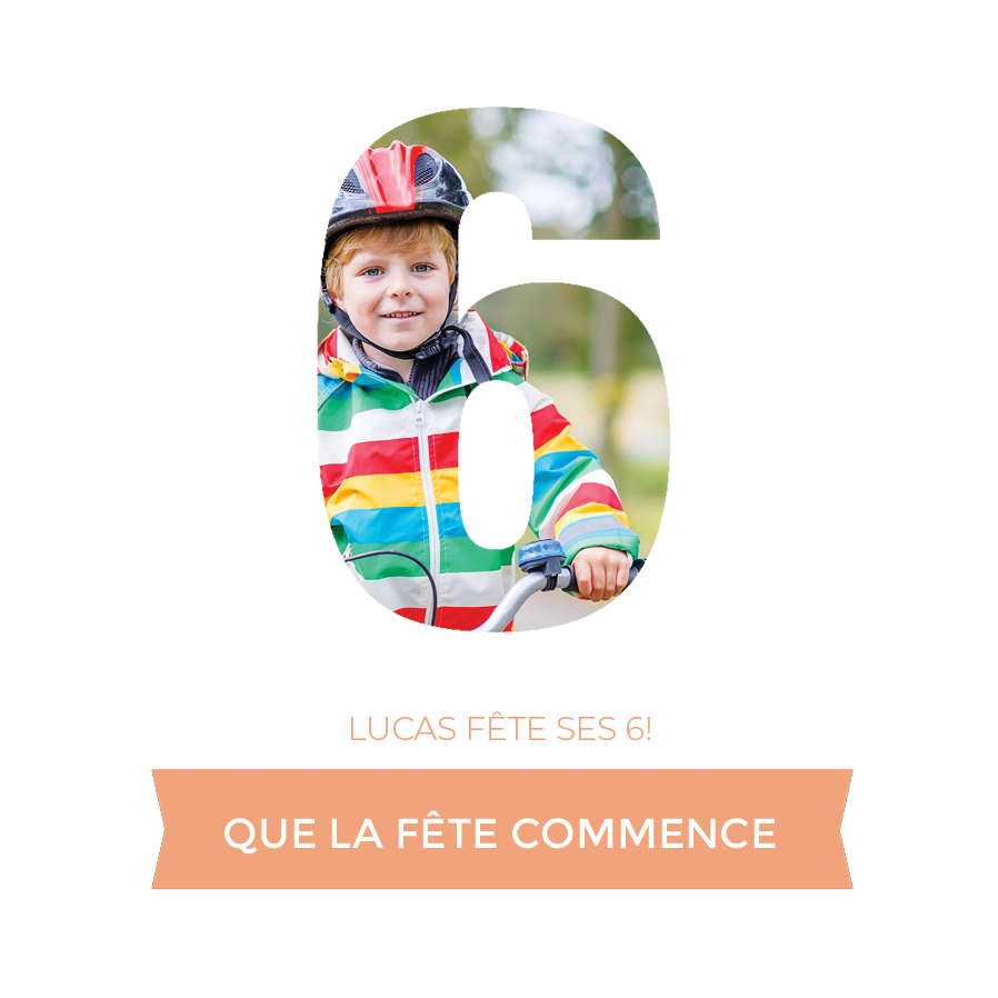 Cartons d'invitation — Gros chiffres