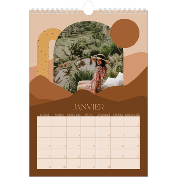Calendrier photo A4 — Montagnes aux tons neutres