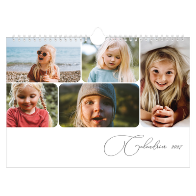 Calendrier photo A5 — Instantanés et calligraphie [couverture]
