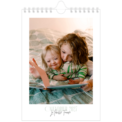 Calendrier photo A5 — Mix de typographies [couverture]
