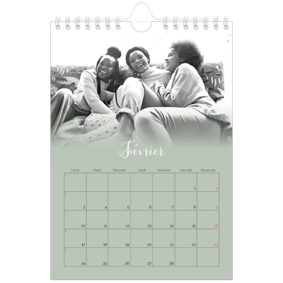 Calendrier photo A5 — Fondu argile [Février]