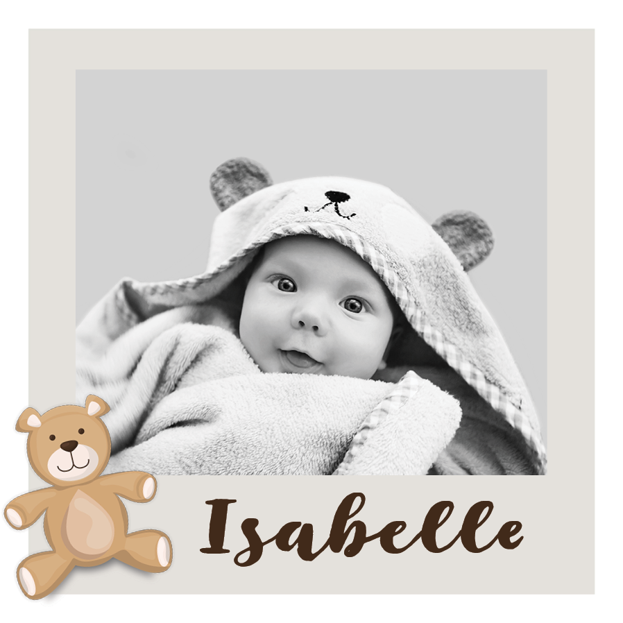 Cartons d'invitation — Petit ourson