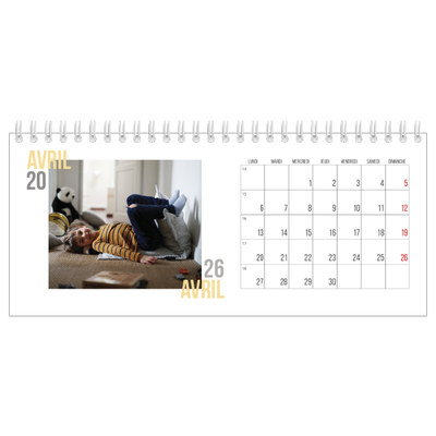 Calendrier de bureau — Type de couple [Avril]