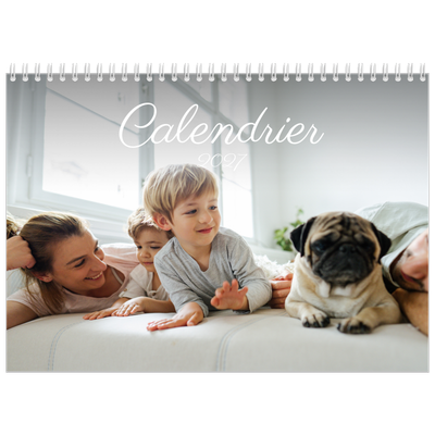 Calendrier photo A4 double (30 x 40 cm) — Mois écris à la main [couverture]
