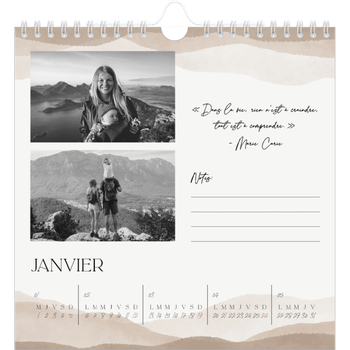 Calendrier photo carré — Citations inspirantes