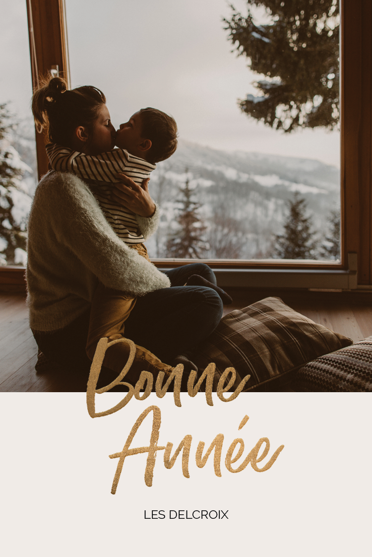 Faire-part & Cartes — Bonne Année feutre doré - portrait