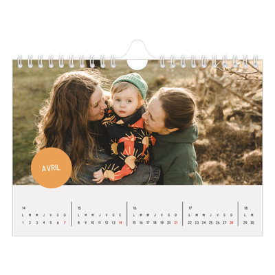 Calendrier photo A5 — Gommettes photo [Avril]