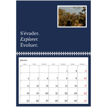 Calendrier photo A4 double — Terre éditoriale