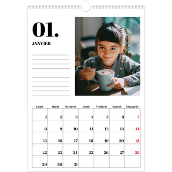 Calendrier photo A3 — Sérif et moments