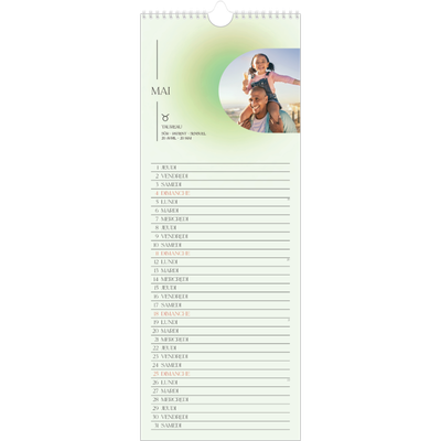 Calendrier mural long  — Dégradé astrologique [couverture]