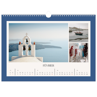 Calendrier photo A3 — Couleurs classiques [Février]