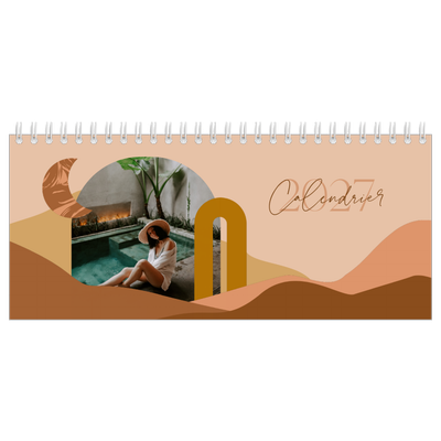 Calendrier de bureau — Montagnes aux tons neutres [couverture]