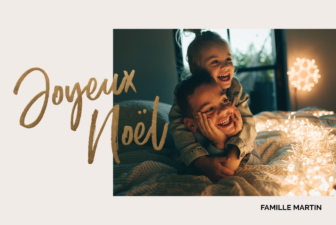 Faire-part & Cartes — Bonne Année feutre doré - paysage