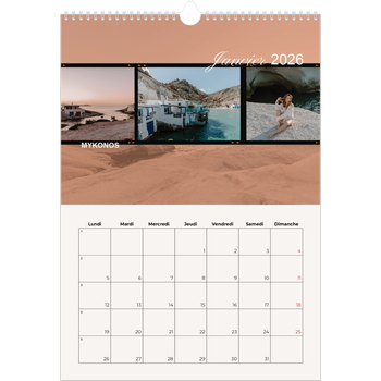 Calendrier photo A3 — Envie d'aventures