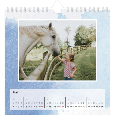 Calendriers annuels carré — Effet aquarelle [couverture]