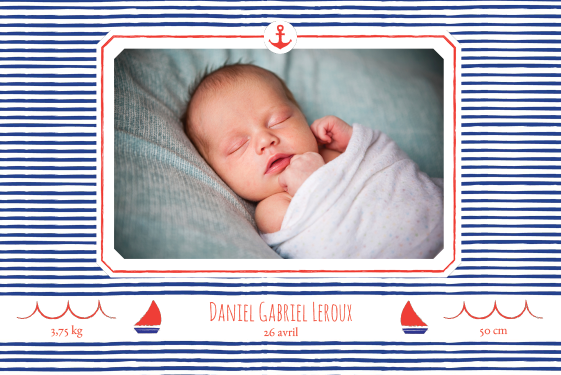 Cartons d'invitation — Petit marin