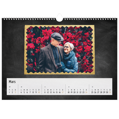 Calendrier photo A3 — Paillete et ardoise [Mars]