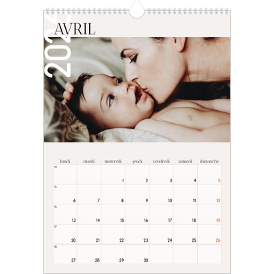 A3 Calendrier annuel — Superposition [Avril]