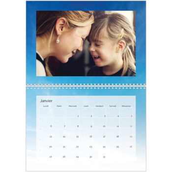 Calendrier photo A4 double — La tête dans les nuasges