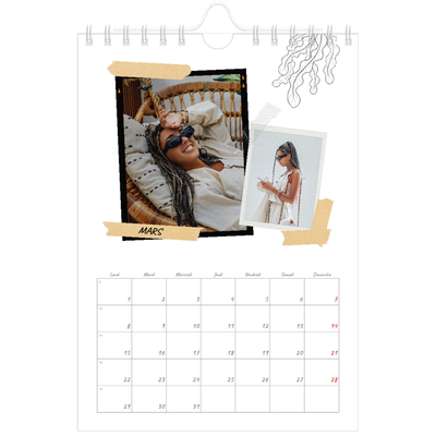 Calendrier photo A5 — Esprit scrapbook [Mars]